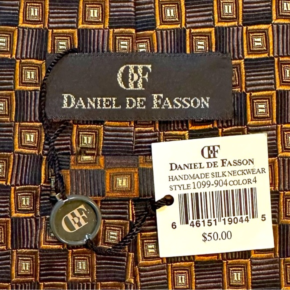 Daniel De Fasson 100% Pure Silk Necktie - New - Picture 3 of 4